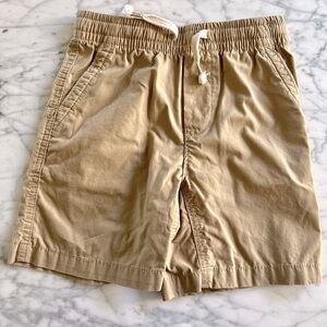 GAP Toddler Boy Light Brown Flat Front Shorts with tie up waist